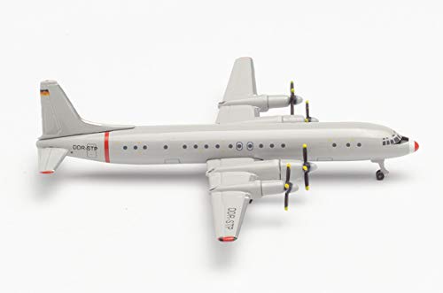 herpa 533331 Other License Interflug Technische Prüfung-Flugsicherung Ilyushin IL-18 Graue Maus, Mehrfarbig von herpa