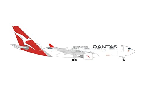 herpa 535854 Qantas Airbus A330-200, Modell Flugzeug, Modellbau, Miniaturmodelle, Sammlerstück, Mehrfarbig von herpa