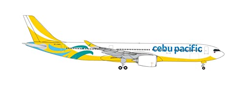 herpa Modellflugzeug Airbus A330-900neo Cebu Pacific Maßstab 1:500- Modellbau Flugzeug, Flugzeugmodell für Sammler, Miniatur Deko, Flieger ohne Standfuß aus Metall von herpa