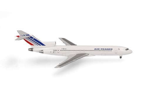 herpa 537605 Modellflugzeug Air France Boeing 727-200 – F-BPJO Miniatur im Maßstab 1:500, Sammlerstück, Modell ohne Standfuß, Metall Miniaturmodell, Mehrfarbig von herpa