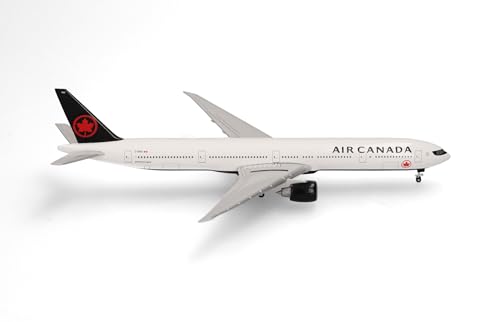 herpa 537636 Modellflugzeug Air Canada Boeing 777-300ER, Miniatur Flieger im Maßstab 1:500, Sammlerstück, Modell ohne Standfuß, Metall Miniaturmodell, weiß von herpa