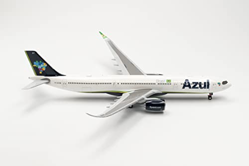 herpa Modellflugzeug Azul Airbus A330-900neo Azul Sem Fim Maßstab 1:200, Modellbau Flugzeug, Flugzeugmodell für Sammler, Miniatur Deko, Flieger mit Standfuß aus Kunststoff von herpa