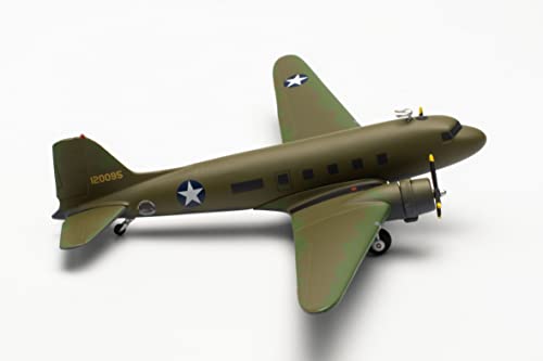 herpa 572606 Vintage Wings Modellflugzeug Douglas C-53 41-20095 Maßstab 1:200-Modellbau Flugzeug, Flugzeugmodell für Sammler, Miniatur Deko, Flieger ohne Standfuß aus Metall Miniaturmodell, Mehrfarbig von herpa