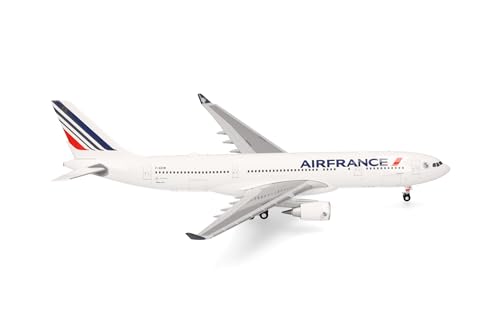 herpa 572910 Modellflugzeug Air France Airbus A330-200 Miniatur im Maßstab 1:200, Sammlerstück, Modell Flieger ohne Standfuß, Kunststoff Miniaturmodell, Mehrfarbig von herpa