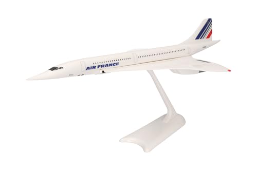 herpa Snap-Fit Modellflugzeug Air France Concorde – F-BVFB, Miniatur im Maßstab 1:250, Sammlerstück, Modell mit Standfuß, Kunststoff von herpa