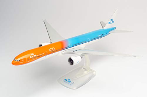 herpa 611275-001 KLM Boeing 777-300ER – PH-BVA „Orange Pride“ in Miniatur zum Basteln Sammeln und als Geschenk, Mehrfarbig von herpa