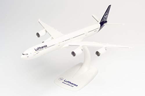 herpa 612616 – Airbus A340-600, Lübeck Passagierflugzeug, Wings, Modell Flugzeug mit Standfuß, Flieger, Modellbau, Miniaturmodelle, Sammlerstück, Kunststoff, Mehrfarbig, Snap Fit - Maßstab 1:250 von herpa