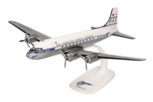 herpa 612784 – Pan American World Airways Douglas DC-4, Clipper Munich N90906, Modell Flugzeug mit Standfuß, Flieger, Miniaturmodelle, Kleinmodell, Sammlerstück, Kunststoff, Mehrfarbig - Maßstab 1:125 von herpa