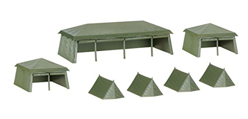 herpa 745826 – 7-teiliges Militär Zelte Set, Armee, Soldaten, Military, Bausatz, Modellbau, Miniaturmodelle, Zubehör, Kunststoff - Maßstab 1:87 von herpa