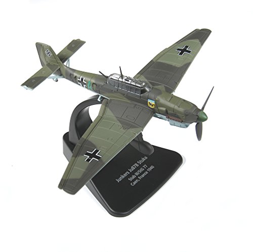 herpa 81AC004S – Junkers Ju-87 Stuka, Military, Kriegs Flieger, Modell Flugzeug, Modellbau, Miniaturmodelle, Sammlerstück, Metall, Kunststoff, Grün - Maßstab 1:72 von Oxford Diecast