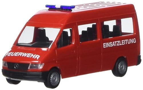 herpa 94115 – Mercedes Benz Sprinter '96 HD, Feuerwehr Mini Bus, Modell Auto, Modellsammlung, Miniaturmodelle, Kleinmodell, Sammlerstück, Detailgetreu, Kunststoff, Rot - Maßstab 1:87 von herpa