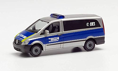 herpa 96140 Mercedes-Benz Vito Bus „THW Dillenburg“ -1:8, Mehrfarbig von herpa