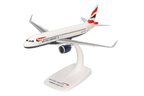 herpa British Airways Airbus A320 neo – G-TTNA in Miniatur zum Basteln Sammeln und als Geschenk, 1:200 von herpa