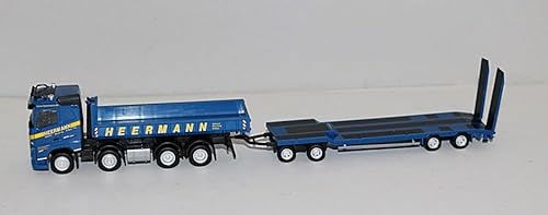 herpa Miniaturmodell 953573 | Volvo FH 2020 FD | Goldhofer TU4-Anhänger | Heermann | Maßstab 1:87 | Sammlerstück von herpa