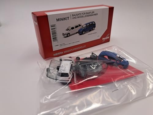 Herpa Modellbausatz MiniKit Opel Zafira (2 Stück), Miniatur im Maßstab 1:87, Sammlerstück, Kit für Modellbau, Kunststoff von herpa