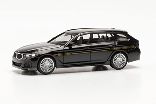 herpa Modellauto BMW Alpina B5 Touring, Miniatur im Maßstab 1:87, Sammlerstück, Made in Germany, Modell aus Kunststoff, Schwarz von herpa