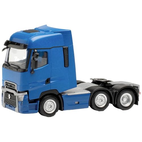 herpa 315104 Renault T Facelift 6×2 Zugmaschine, blau Modell LKW Miniaturmodelle Kleinmodell Sammlerstück Detailgetreu von herpa