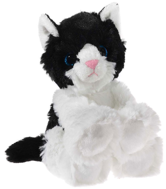 GLITTER-KITTY Katzen-Baby, schwarz/weiß Grösse 20 cm von heunec