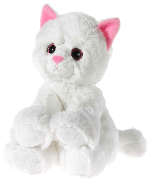 GLITTER-KITTY Katzen-Baby, weiß Grösse 24 cm von heunec