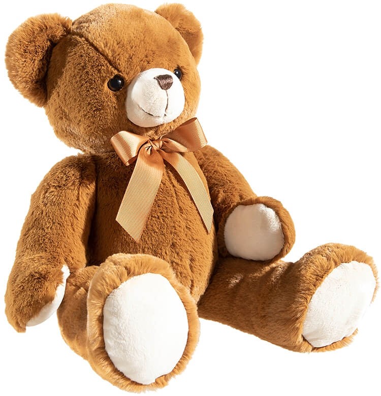 Plüschtier Bär mit Schleife braun, 36cm - Teddy, Plüschbär von heunec