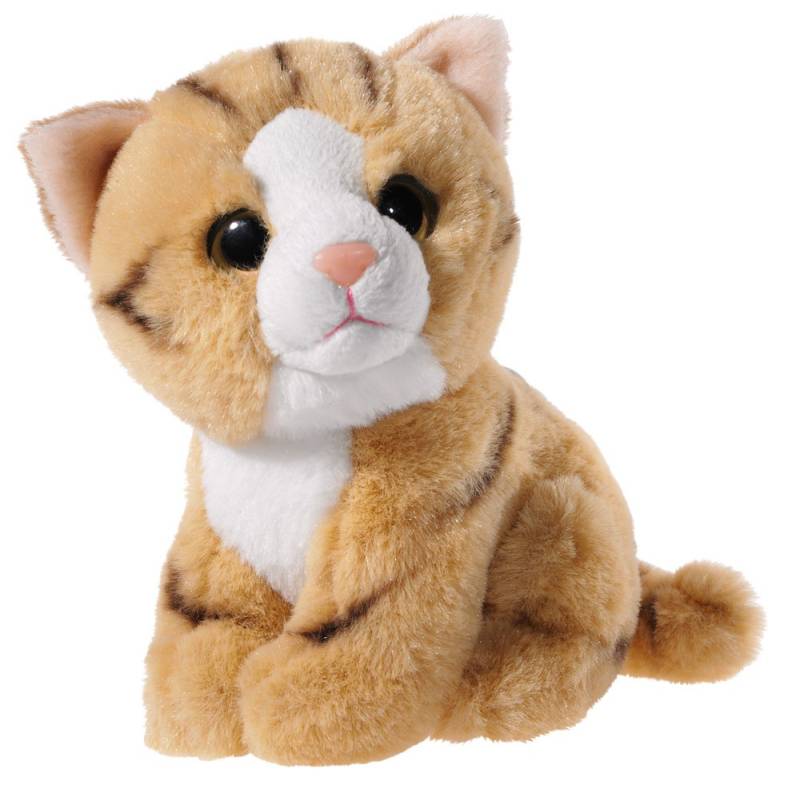 Plüschtier Mini-Mi Katze, 14 cm Farbe gold von heunec