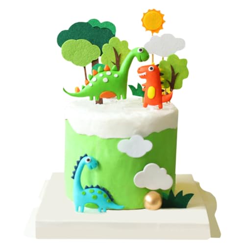 11 Stück Dinosaurier-Kuchenaufsatz Tortendeko Dinosaurier Set Kinder Cake Topper Happy Birthday Cake Topper für Kinder Geburtstagsfeier Dinosaurier Mottoparty von hfdsythgd