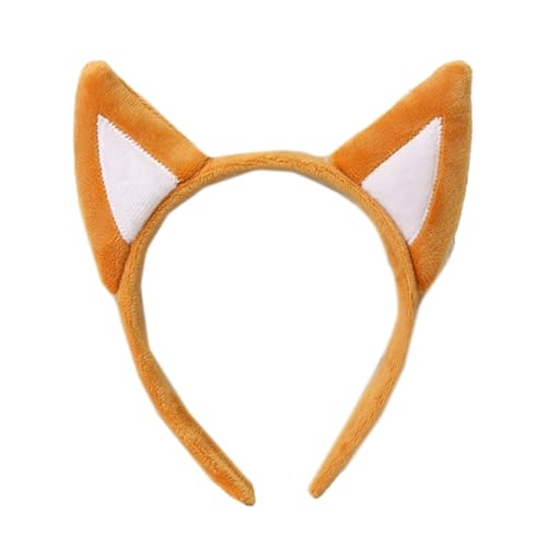 hgnxa Cosplay Anime Charakter Stirnband Elastische Hund Ohr Form Haar Hoop Plüsch Kopfschmuck Weihnachten Maskerade Party Stirnband von hgnxa