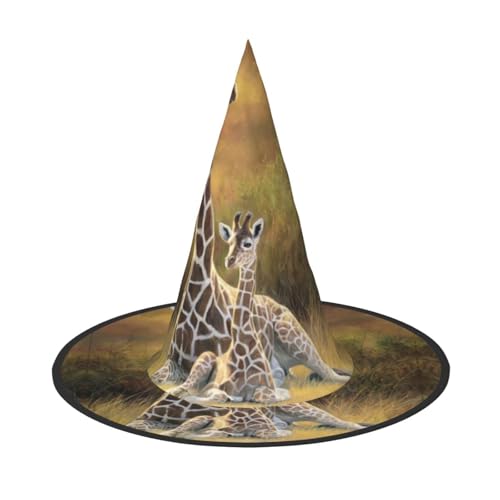 1PC Halloween Hut - Hexe Giraffe Mama und Baby Druck Kostüm Party Damen Herren Spitze Horn Kappe Licht für Festlich Ostern 1PC Halloween Hut - Hexe Giraffe Mama und Baby Druck Kostüm Party Damen Herren Spitze Horn Kappe Licht für Festlich Ostern von hhxvcv