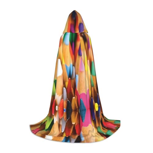 M Halloween Kapuzenumhang - Unisex Erwachsene Buntstifte Druck Kostüm Umhang - Perfekt für Cosplay, Party, Karneval M Halloween Kapuzenumhang - Unisex Erwachsene Buntstifte Druck Kostüm Umhang - Perfekt für Cosplay, Party, Karneval von hhxvcv