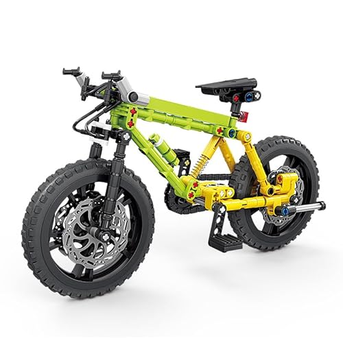 Technik Fahrrad Bausteine Modell, 220 Klemmbausteine Fahrrad Mountainbike Modellbausatz für JANT, MOC Supermotorrad Konstruktionsspielzeug Geschenk für Erwachsene und Kinder von highdar