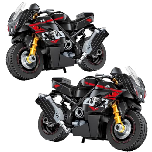 Technik Motorrad Bauset für GSXR 1000R Supermotorrad, 326 Klemmbausteine 1:14 Technik Rennen Motorrad Modell, Kreatives STEM Bausatz Geschenk für Erwachsene Sammler Kinder von highdar