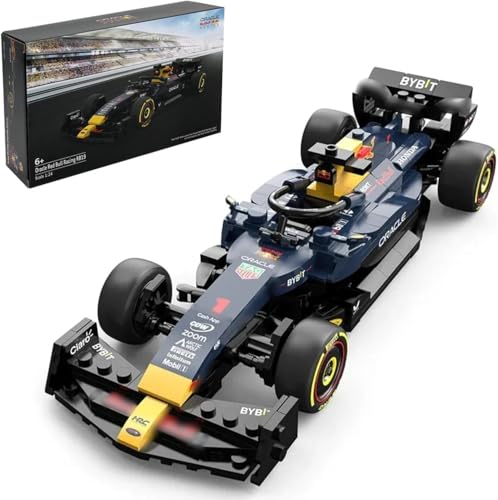 Technik Rennwagen Bausteine Formula F1 Bausatz, 333 Klemmbausteine 1:24 Technik Racing Auto für Red Bull F1 RB19 Formula Block Car, MOC Car Modellauto Spielzeug Erwachsene Kinder von highdar