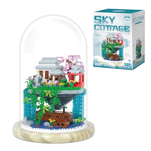 highdar Pfirsichblüten Teich Japan Baumhaus Micro Mini Baustein Set, 1619 Klemmbausteine Pflanzen Architecture mit Staubdichte Kuppel Und Sockel,Geschenk für Mädchen ab 6 Jahren highdar Pfirsichblüten Teich Japan Baumhaus Micro Mini Baustein Set, 1619 Klemmbausteine Pflanzen Architecture mit Staubdichte Kuppel Und Sockel,Geschenk für Mädchen ab 6 Jahren von highdar