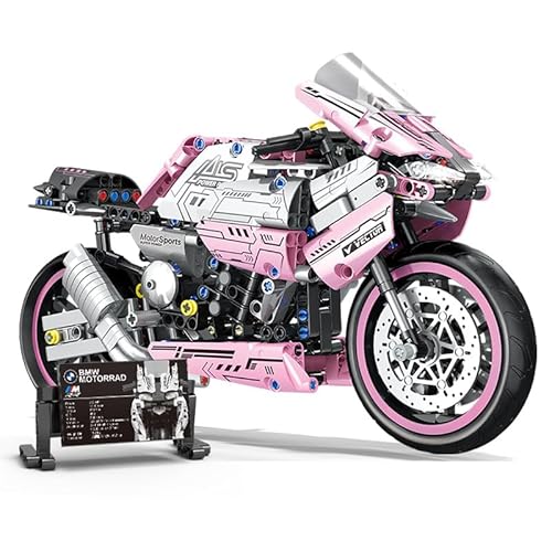 highdar Technik Motorrad Spielzeug Modellbausatz, 610+ Klemmbausteine Supermotorrad für BMW M1000RR Motorrad Bausteine, Geländemotorrad Kreatives STEM Bausatz Geschenk für Erwachsene Kinder (0356) von highdar