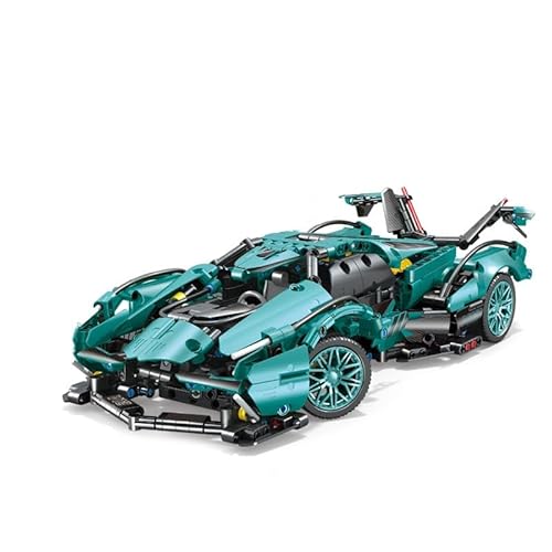 highdar Technik Sportwagen Bausteine Sets, 1012 Teile 1:14 STEM Supersportwagen Modellbausatz,MOC Klemmbausteine Konstruktionsspielzeug, Rennwagen für Erfahrene Baustein Enthusiasten (Blau) von highdar