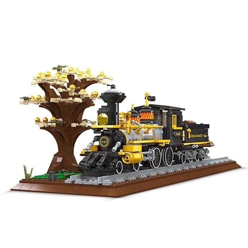 highdar Technik Zug Eisenbahn Bausteine Bausatz, 950 Klemmbausteine Technik Zug Lokomotive mit Schiene, Lokomotive Set Eisenbahn Bauspielzeug, Geschenk für Erwachsene und Jungen von highdar