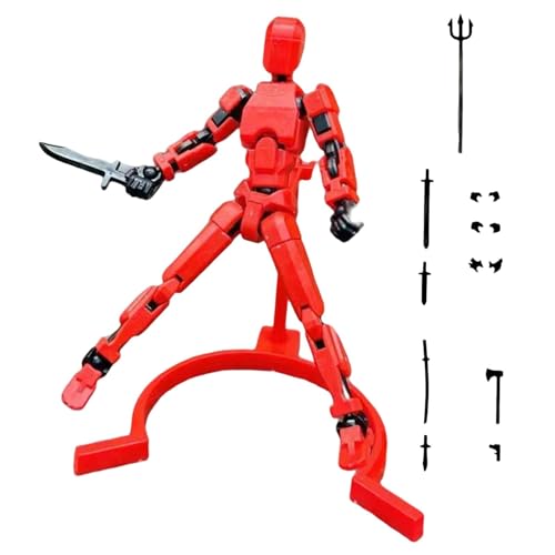 3D-gedruckte Figur,3D-Actionfiguren | Desktop-Roboter mit mehreren Gelenken, bewegliche Actionfigur - Artikulierte, einzigartige Sammlerstücke für Spieleliebhaber, Geburtstags-Ostereier-Korbfüller von higyee