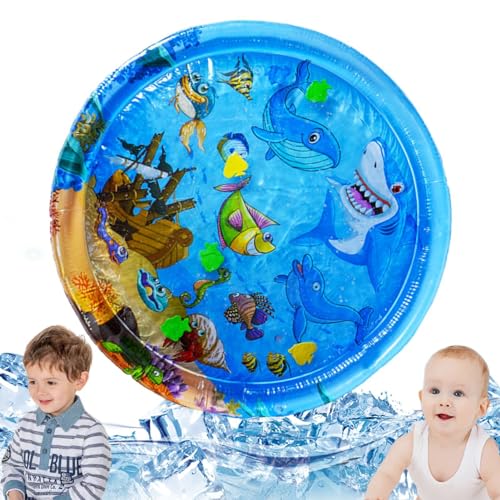 Aufblasbare Wasserspielmatte – Große Wassermatte Für Kinder | Tragbare Baby-Sensor-Wassermatte, Aktivitätsspielmatte | Aufblasbare Wasser-Sensor-Spielmatte, Spielzeug Für Kinder, Katzen, Haustiere (B) von higyee