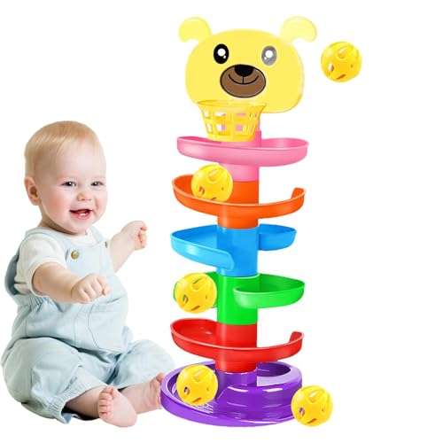 Ballfallturm, Ballrampenspielzeug,6 Schichten süßer rollender Kugelturm mit 5 Kugeln - Tragbare, abnehmbare Frühentwicklungsmaterialien, Vorschul-Lernspiele für, Mädchen und Kinder Ballfallturm, Ballrampenspielzeug,6 Schichten süßer rollender Kugelturm mit 5 Kugeln - Tragbare, abnehmbare Frühentwicklungsmaterialien, Vorschul-Lernspiele für, Mädchen und Kinder von higyee