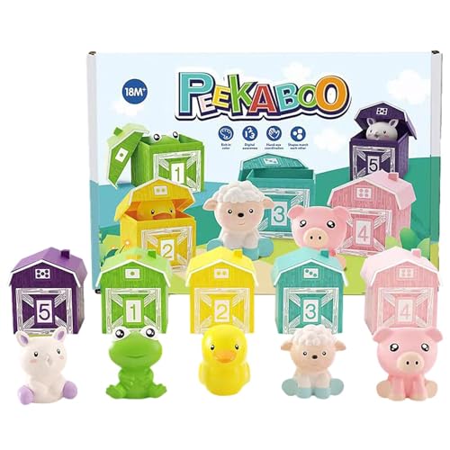 Bauernhoftierpuppen,Fingerpuppen für Kleinkinder - Passendes Spiel Sortierspielzeug Fingerspielzeug,Kinderpuppen, Lernspielzeug, Lernspiele, Scheunentierspielzeug für Kinder, von higyee