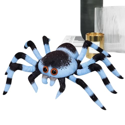 Gefüllte Spinnenplüsch,Spinnenplüsch | 11-Zoll-simulierte umarmbare pelzige Spinnenpuppe | Furry Spider Pranks Spoof Stuff Toys, Spielzeit-Plüschtier, Heimdekoration für Geburtstag, von higyee