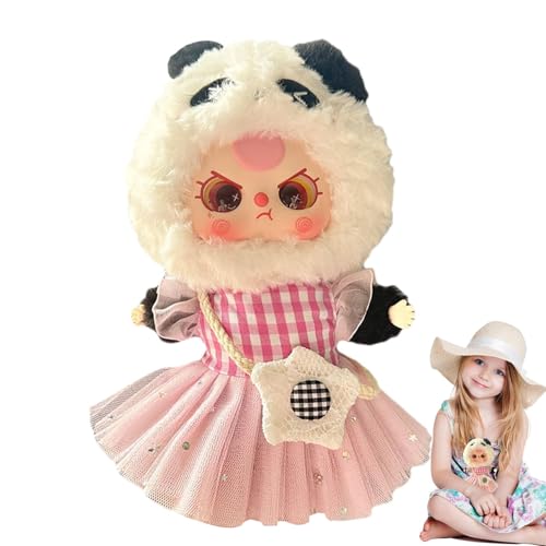 Plüsch-Anziehpuppe, Kleidung für Puppen,Bunte Kinderpuppen-Outfits für 7-Zoll-Puppen | Weich gefüllte Dress-Up-Rollenspiele für kleine Mädchen bis hin zu Puppen der PP-Kuschelserie von higyee