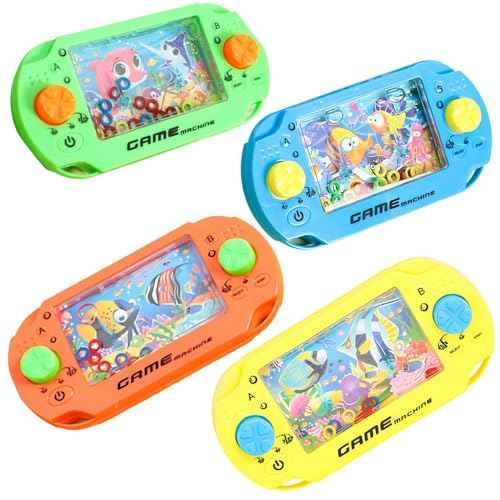 higyee 3 Pcs Wasserringspiel Handheld,Fun Handheld Water Game Arcade Wasserring - Konsole Ring Squeeze Puzzle Machine Spielzeug Geschenk für Kinder von higyee