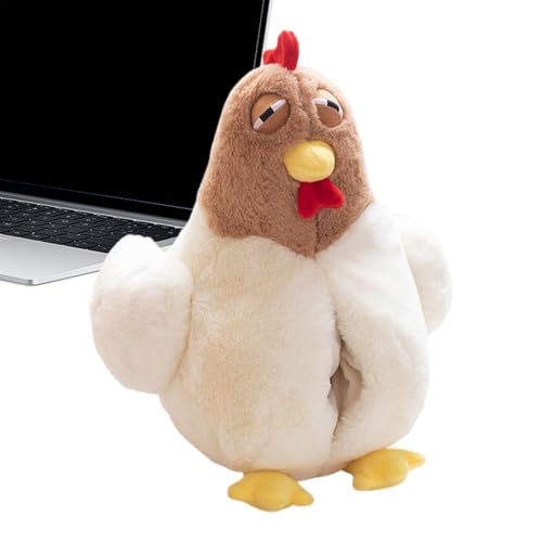 higyee Huhn-Plüschtier,Huhn-Stofftier, Figur-Spielzeug, Entzückendes -Handkissen, anschmiegsames Hühner-Nackenkissen, weich für den Weihnachtsurlaub von higyee