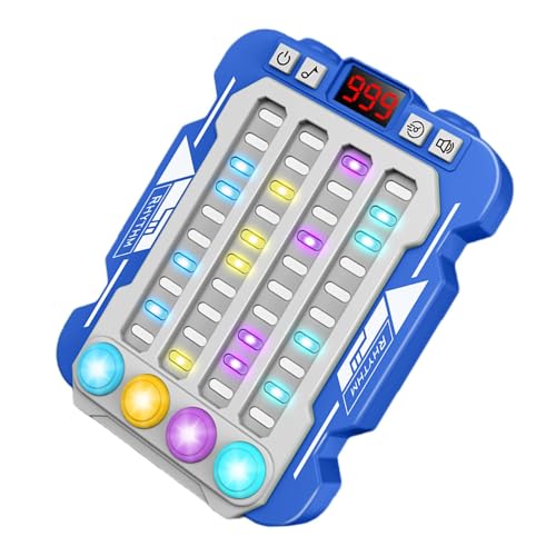 higyee Music Rhythm Master Speed ​​Push-Spiel, Quick Push Hand Speed ​​Machine - Handheld-Konsolenspiel mit Musik - Pädagogisch einstellbare Modi leuchten schnell auf, Push-Blasenspielzeug für Reisen von higyee