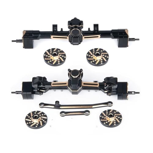 hjuink RC-Achsen-Komplettset Kompatibel Mit Axial Für SCX24 Für Deadbolt C10 Für JLU Für Gladiator 1/24 RC Crawler Vorne Hinten Metallportal Achsgewichte Lenkverbindung(Size:1 Set) von hjuink