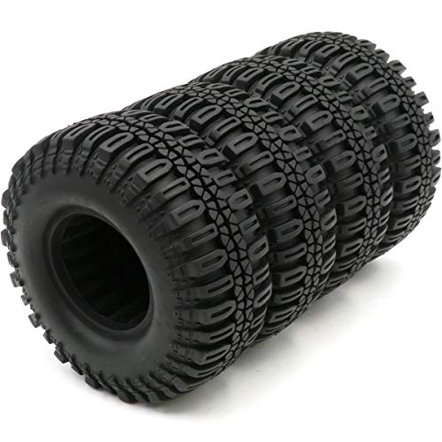 hobbysoul 4Stk RC 1.9 Crawler Schlamm Reifen Mud Tire Höhe: ca. 108mm(4,25 Zoll) für 1.9 Beadlock Felgen von hobbysoul