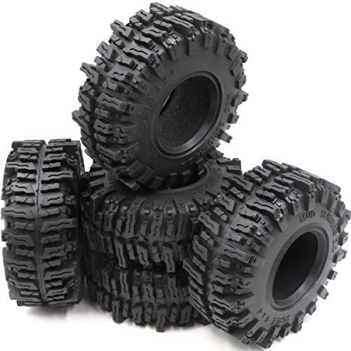 hobbysoul 5Stk RC 2.2" Mud slingers Reifen Sticky Rock Crawler Reifen Höhe 124mm & Schaum von hobbysoul