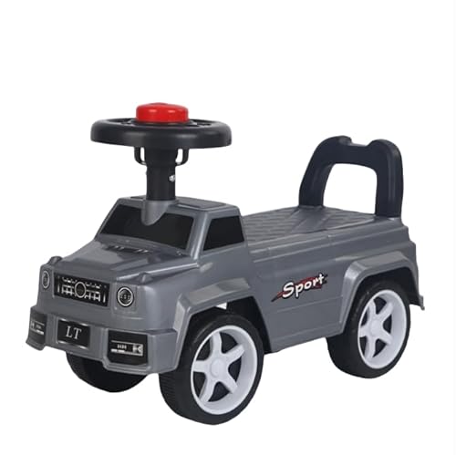 Homewell Kinder Rutschauto mit Hupe, Kinderquad ab 1 Jahr, Kinderauto für Jungen und Mädchen, 48 * 22 * 34 cm, Schwarz/Weiß/Grau/Rot (Grau) von homewell