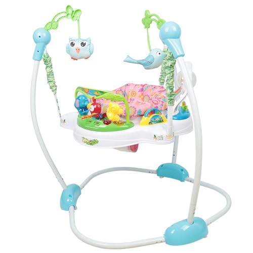 homewell Baby Jumper Activity Center mit Musik und Lichtern, 360° drehbarer Sitz, 3 Höhenverstellungen, 85 cm x 85 cm, 9 Monate - 3 Jahre von homewell